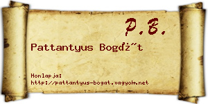 Pattantyus Bogát névjegykártya